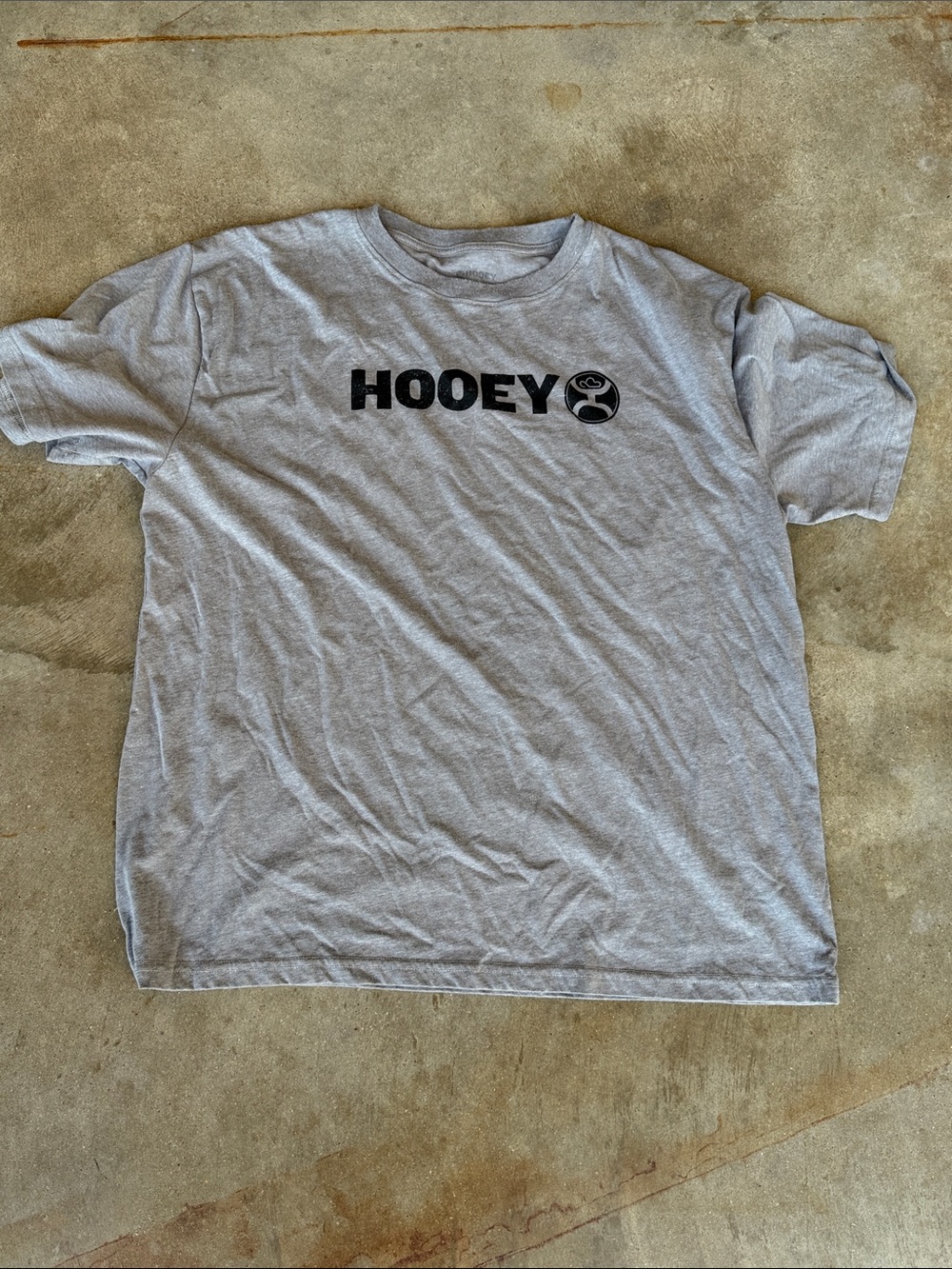 Hooey Light Gray Short Sleeve Tee with Black Logo